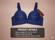 All-Day Comfort Women’s Bra – Breathable Soft Material, Various Colors